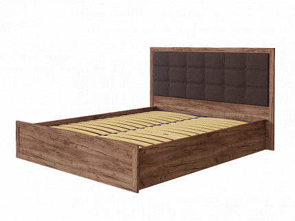 Кровать двойная на 160 см с ПМ Ника-люкс Дуб №52