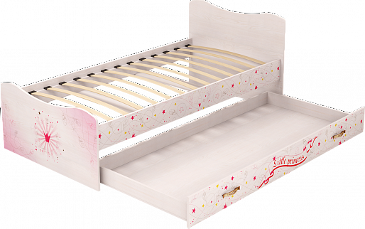 Кровать детская с ящиком Принцесса №4