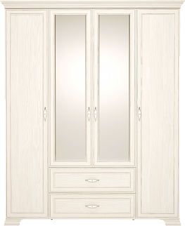 Шкаф для одежды 4-х дверный с зеркалом Венеция №2