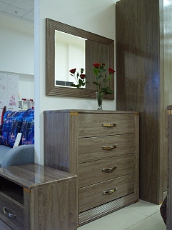 Шкаф для одежды (4-х дверный) с зеркалами Париж №2