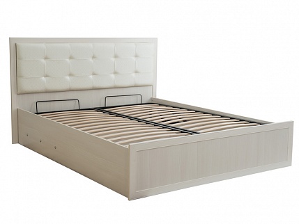 Кровать двуспальная на 1600 с подъёмным механизмом и мягким элементом Ника-Люкс №62