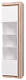 Шкаф-витрина Люмен №5 Дуб сакраменто/Белый снег глянец